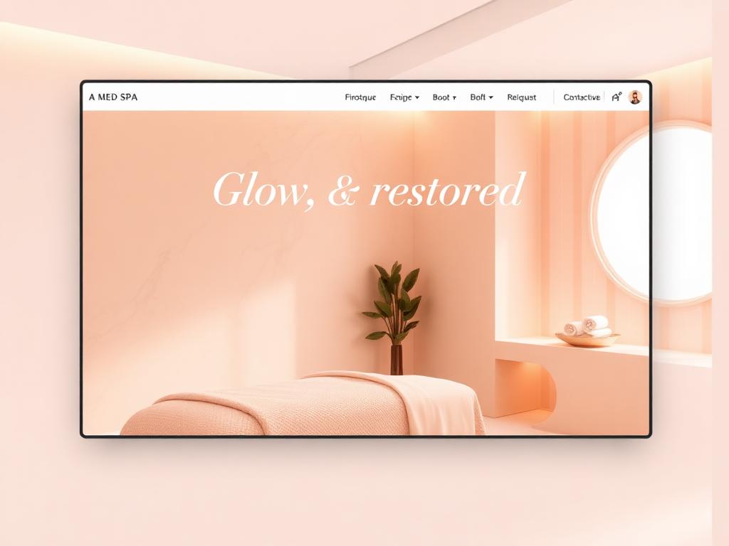 Med Spa website mockup